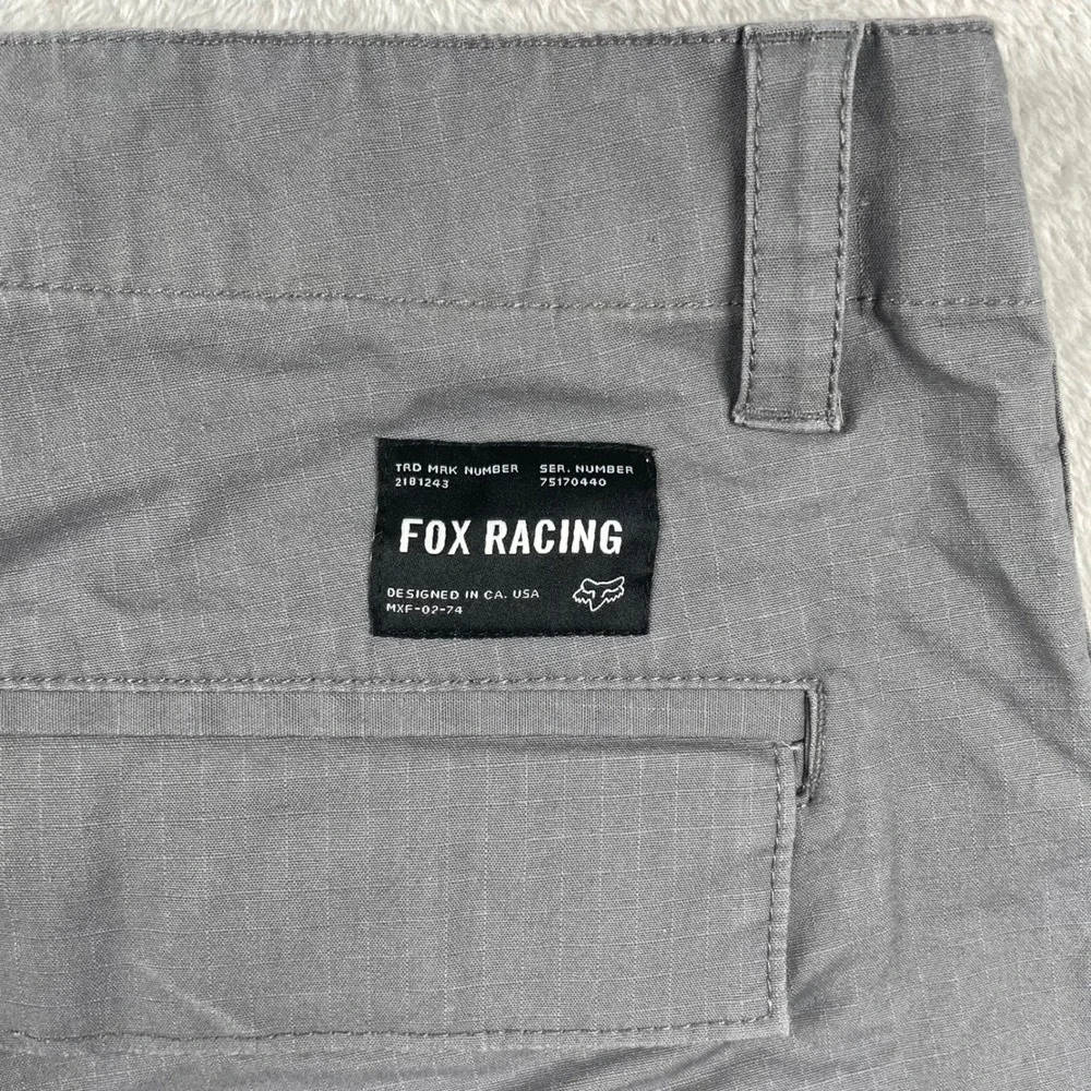Fox Racing Slambozo 2.0 Cargo Shorts Mens 36 Gray Ripstop Stretch Outdoors 10